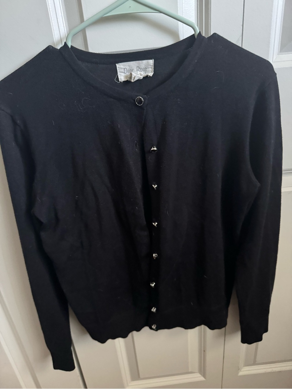 T.J.Maxx Black Women's Button-Front Cardigan Sweater